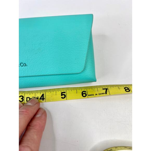 Authentic Tiffany Co Eyeglass Sunglass Leather Case w/ Gift Box & Cloth NEW - Picture 11 of 16